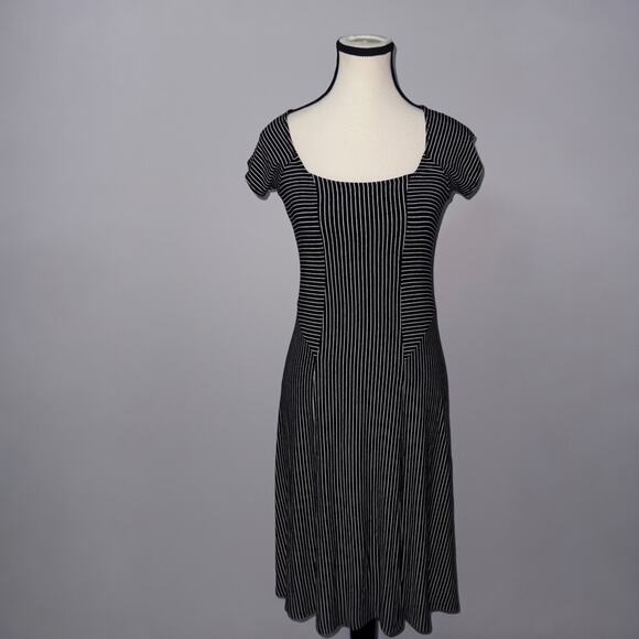 Only hearts striped square neck dress women’s size medium - Picture 1 of 6
